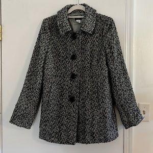 J Crew black and white tweed jacket size 6